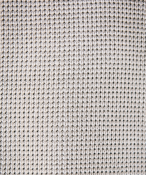 kutir（クティール）の「ワッフルニットハーフジップビッグトップス（ニット/セーター・メンズ・ホワイト/ブラック/ダークブラウン/ベージュ・MEDIUM/LARGE）」の6枚目の写真