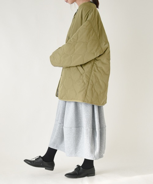 and it_(アンドイット)の「あったか裏起毛ふんわりバルーンスカート(スカート・レディース・ブラック/ネイビー/モカ/杢グレー/キャメル/マスタード/ワイン/カーキ/チャコールグレー/ブラウン・M/L/M-Long/L-Long)」の17枚目の写真