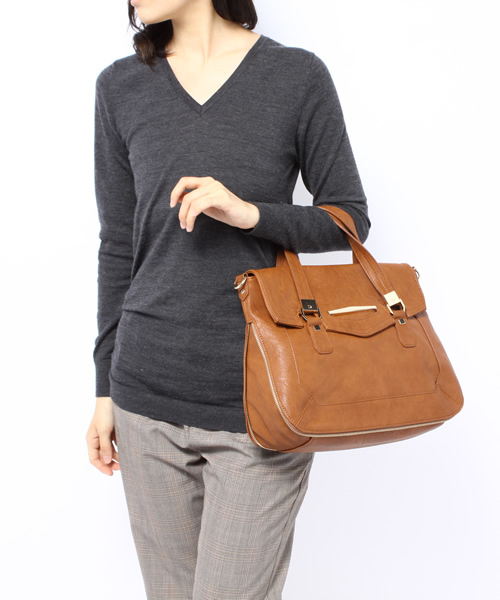 Soareak(ソアリーク)の「【DANIELLE NICOLE】 サッチェルバッグ(ハンドバッグ・レディース・ブラック/ブラウン/ワイン・FREE)」の5枚目の写真