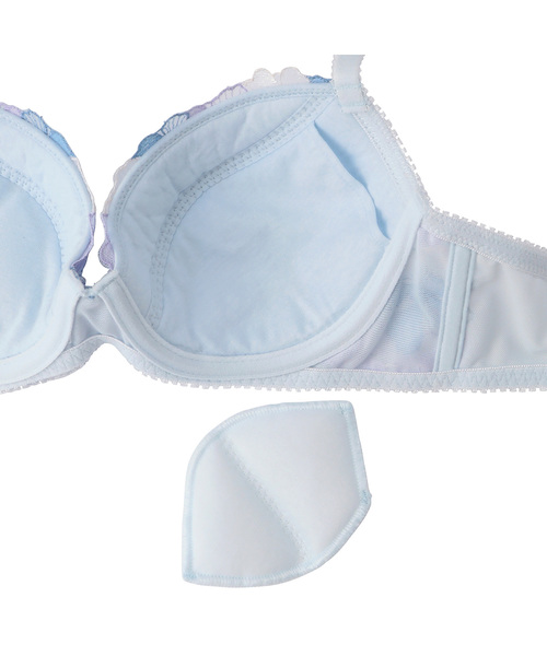 AMOSTYLE BY Triumph（アモスタイルバイトリンプ）の「ハイドレンシア柄レース ブラ＆ショーツセット【B,C,Dカップ】AMST WHU +Mini39-49（ブラ&ショーツ・レディース・ピンク/イエロー/ブルー・B65/B70/C70/D70/B75/C65/C75/D65/D75）」の7枚目の写真