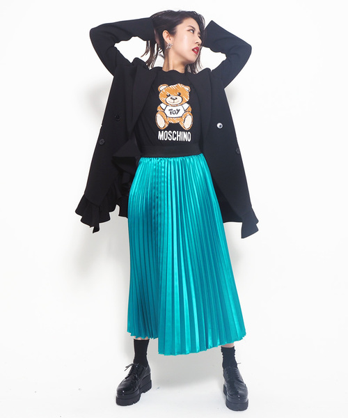 Narcissus(ナルシス)の「【cheap!!by vaNite】サテンプリーツスカート(スカート・レディース・ブラック/パープル/ピンク/シルバー/グリーン・FREE)」の20枚目の写真