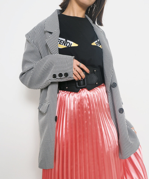 Narcissus(ナルシス)の「【cheap!!by vaNite】サテンプリーツスカート(スカート・レディース・ブラック/パープル/ピンク/シルバー/グリーン・FREE)」の16枚目の写真