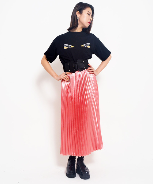 Narcissus(ナルシス)の「【cheap!!by vaNite】サテンプリーツスカート(スカート・レディース・ブラック/パープル/ピンク/シルバー/グリーン・FREE)」の15枚目の写真