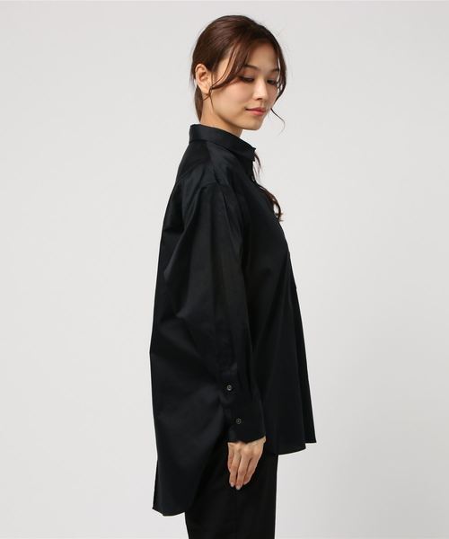 1er Arrondissement（プルミエアロンディスモン）の「Riopeleコットンサテンシャツ（シャツ/ブラウス・レディース・ホワイト/ブラック/ベージュ・38/36）」の5枚目の写真