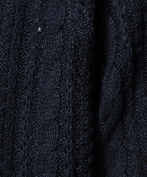 CIAOPANIC（チャオパニック）の「【Ciaopanic】　アランP/O長袖C/NP/D（ニット/セーター・メンズ・グリーン/ネイビー/アイボリー・LARGE/MEDIUM）」の7枚目の写真