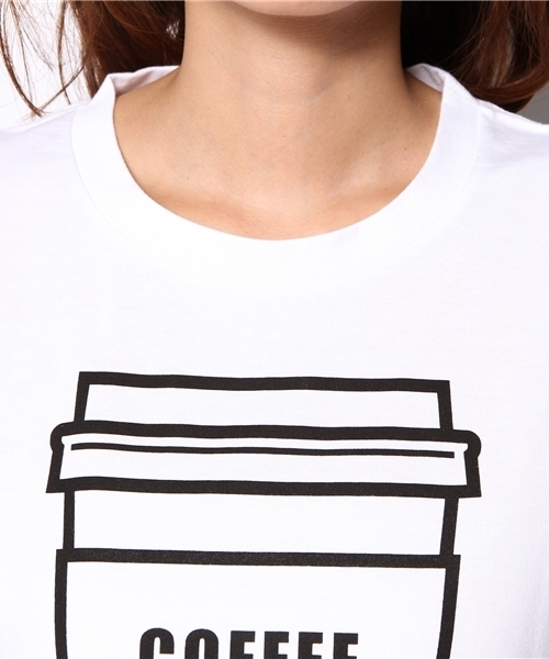 I am I (アイアムアイ)の「40/2コーマ天竺 コーヒーTシャツ(Tシャツ/カットソー・レディース・ホワイト・2/3)」の5枚目の写真