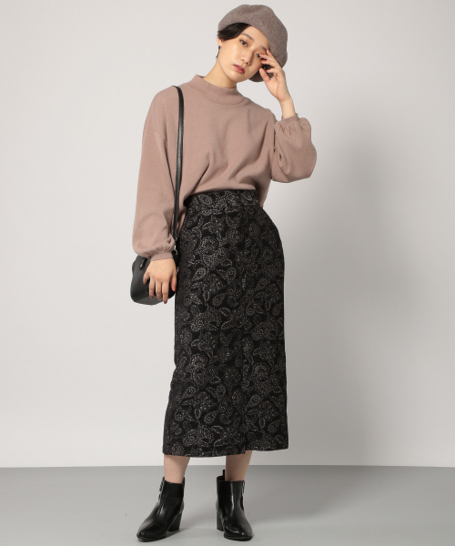 PAGEBOY（ページボーイ）の「ペイズリーJQナロースカート（スカート・レディース・ダークブラウン/ブラック×グレー/ブラック×グリーン・SMALL/MEDIUM）」の5枚目の写真