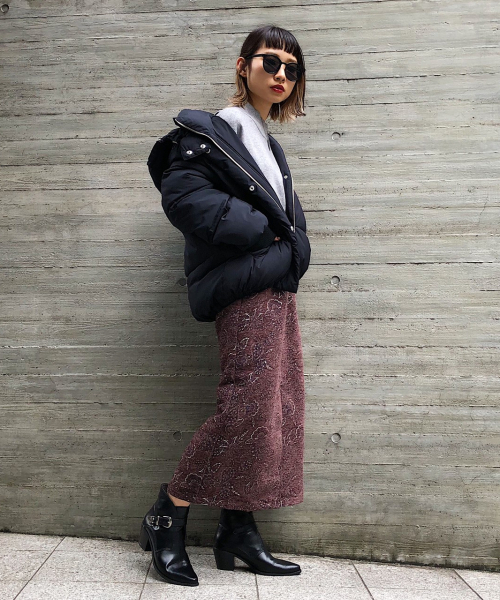 PAGEBOY（ページボーイ）の「ペイズリーJQナロースカート（スカート・レディース・ダークブラウン/ブラック×グレー/ブラック×グリーン・SMALL/MEDIUM）」の10枚目の写真