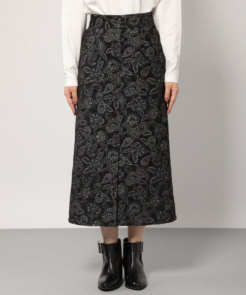PAGEBOY（ページボーイ）の「ペイズリーJQナロースカート（スカート・レディース・ダークブラウン/ブラック×グレー/ブラック×グリーン・SMALL/MEDIUM）」の11枚目の写真