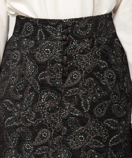 PAGEBOY（ページボーイ）の「ペイズリーJQナロースカート（スカート・レディース・ダークブラウン/ブラック×グレー/ブラック×グリーン・SMALL/MEDIUM）」の15枚目の写真