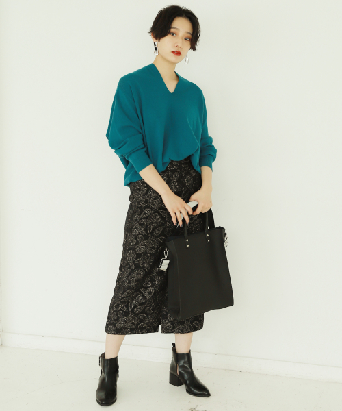 PAGEBOY（ページボーイ）の「ペイズリーJQナロースカート（スカート・レディース・ダークブラウン/ブラック×グレー/ブラック×グリーン・SMALL/MEDIUM）」の20枚目の写真