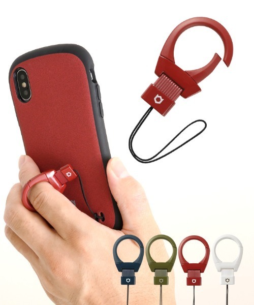 iFace（アイフェイス）の「iFace Quick Release カラビナリングストラップ 落下防止 ストラップ（キーホルダー・メンズ・ホワイト/ブラック/ネイビー/カーキ/バーガンディー・FREE）」の5枚目の写真