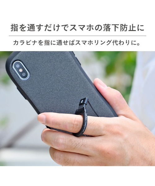 iFace（アイフェイス）の「iFace Quick Release カラビナリングストラップ 落下防止 ストラップ（キーホルダー・メンズ・ホワイト/ブラック/ネイビー/カーキ/バーガンディー・FREE）」の11枚目の写真