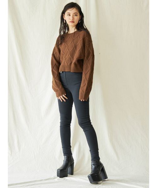 EVRIS（エヴリス）の「BASICスキニーDENIMPT（デニムパンツ・レディース・ブラック/インディゴブルー・SMALL/MEDIUM/X-SMALL）」の4枚目の写真