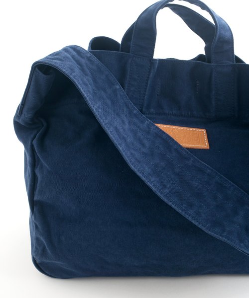 Butler Verner Sails(バトラーヴァーナーセイルス)の「反応染ポストマンショルダー(ショルダーバッグ・メンズ・ネイビー/ブルー系その他/キャメル・FREE)」の17枚目の写真