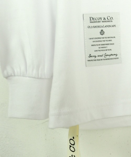 DECOY＆CO.（デコイアンドシーオー）の「デコイアンドシーオー デコイ ロングTシャツ ロンT（Tシャツ/カットソー・メンズ・ホワイト/ブラック・MEDIUM/LARGE/X-LARGE）」の5枚目の写真
