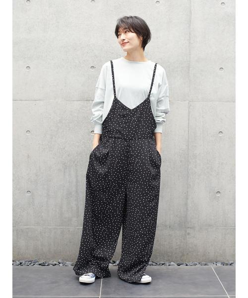 AMERICAN HOLIC（アメリカンホリック）の「バックリボンサロペット　＊（サロペット/オーバーオール・レディース・ネイビー/モカ/ドット・FREE）」の14枚目の写真