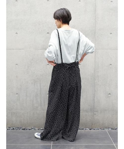 AMERICAN HOLIC（アメリカンホリック）の「バックリボンサロペット　＊（サロペット/オーバーオール・レディース・ネイビー/モカ/ドット・FREE）」の16枚目の写真