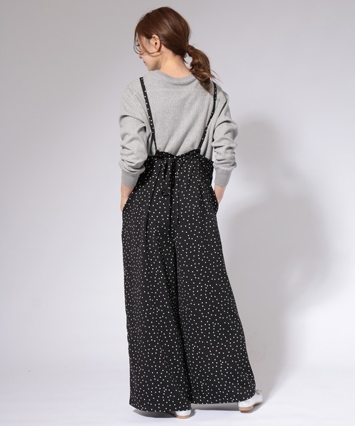 AMERICAN HOLIC（アメリカンホリック）の「バックリボンサロペット　＊（サロペット/オーバーオール・レディース・ネイビー/モカ/ドット・FREE）」の8枚目の写真