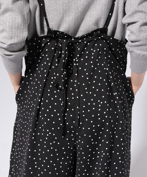 AMERICAN HOLIC（アメリカンホリック）の「バックリボンサロペット　＊（サロペット/オーバーオール・レディース・ネイビー/モカ/ドット・FREE）」の9枚目の写真