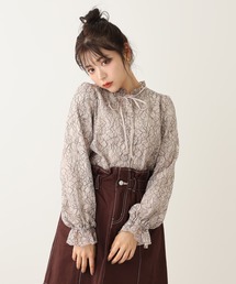 one after another NICE CLAUP | 総レースボウタイブラウス(シャツ/ブラウス)