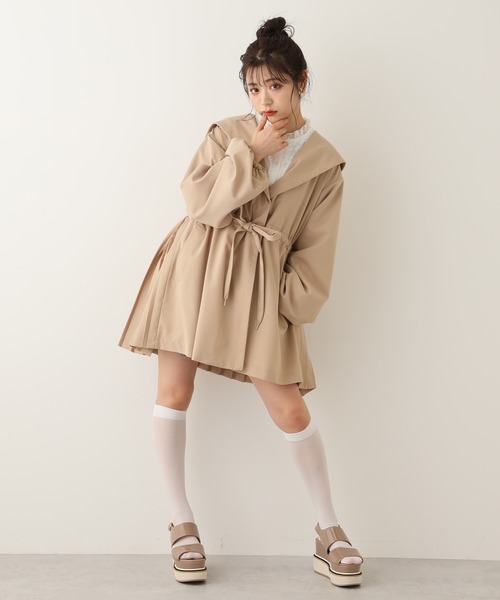 one after another NICE CLAUP（ワンアフターアナザーナイスクラップ）の「総レースボウタイブラウス（シャツ/ブラウス・レディース・アイボリー/オフホワイト/カーキ・FREE）」の9枚目の写真