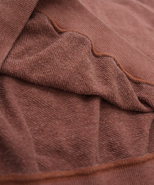 kutir（クティール）の「刺繍ピグメントスウェット（スウェット・メンズ・パープル/マスタード/レンガ・SMALL/MEDIUM/LARGE）」の10枚目の写真