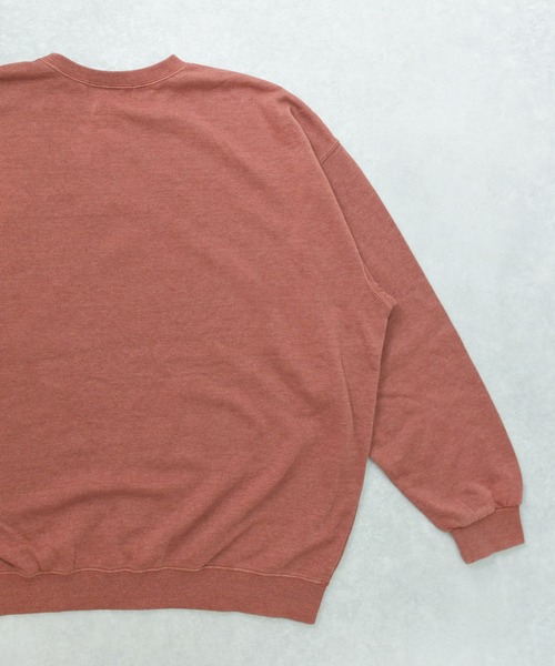 kutir（クティール）の「刺繍ピグメントスウェット（スウェット・メンズ・パープル/マスタード/レンガ・SMALL/MEDIUM/LARGE）」の11枚目の写真