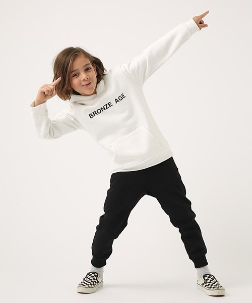 AZUL by moussy（アズールバイマウジー）の「BRONZE AGE RIB HOODIE（パーカー・キッズ・ブラック/ホワイト・110/130/120）」の13枚目の写真