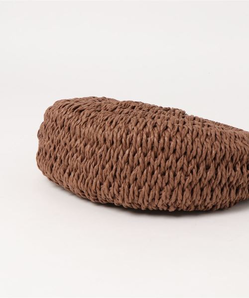 notch.（ノッチ）の「リングハンドルハーフムーンバッグ（かごバッグ・レディース・ベージュ/ブラウン・ONESIZE）」の5枚目の写真