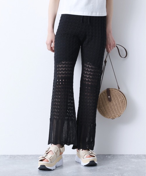 Heather（ヘザー）の「スカシガラニットパンツ　885225（その他パンツ・レディース・ブラック/アイボリー/ブルー系その他/レッド系その他・FREE）」の3枚目の写真