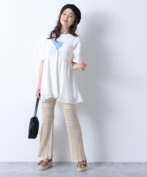 Heather（ヘザー）の「スカシガラニットパンツ　885225（その他パンツ・レディース・ブラック/アイボリー/ブルー系その他/レッド系その他・FREE）」の8枚目の写真