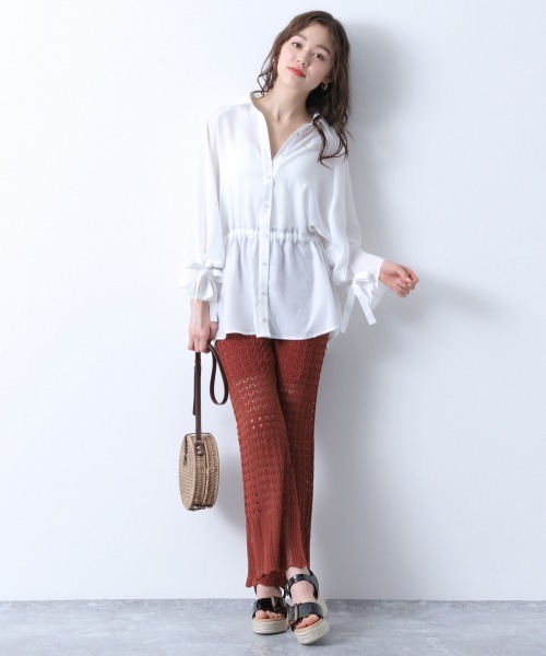 Heather（ヘザー）の「スカシガラニットパンツ　885225（その他パンツ・レディース・ブラック/アイボリー/ブルー系その他/レッド系その他・FREE）」の11枚目の写真