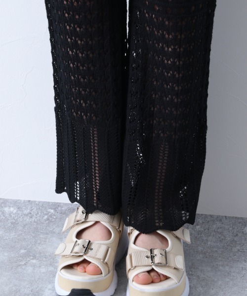 Heather（ヘザー）の「スカシガラニットパンツ　885225（その他パンツ・レディース・ブラック/アイボリー/ブルー系その他/レッド系その他・FREE）」の6枚目の写真