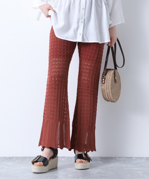 Heather（ヘザー）の「スカシガラニットパンツ　885225（その他パンツ・レディース・ブラック/アイボリー/ブルー系その他/レッド系その他・FREE）」の16枚目の写真