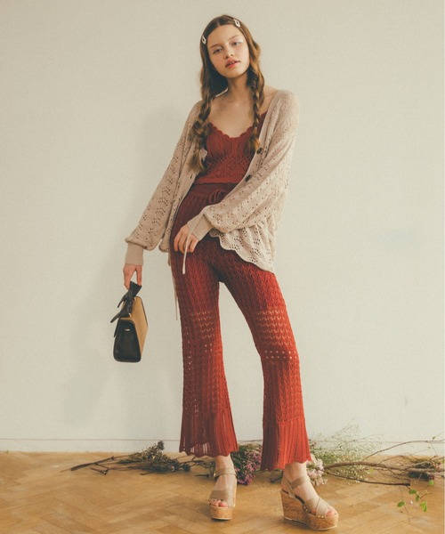 Heather（ヘザー）の「スカシガラニットパンツ　885225（その他パンツ・レディース・ブラック/アイボリー/ブルー系その他/レッド系その他・FREE）」の19枚目の写真