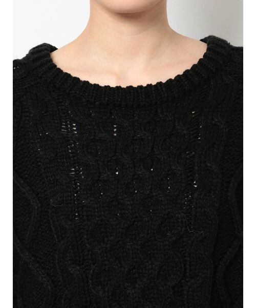 dazzlin(ダズリン)の「ケーブルカジュアルニットップス(ニット/セーター・レディース・オフホワイト/ブラック・FREE)」の21枚目の写真