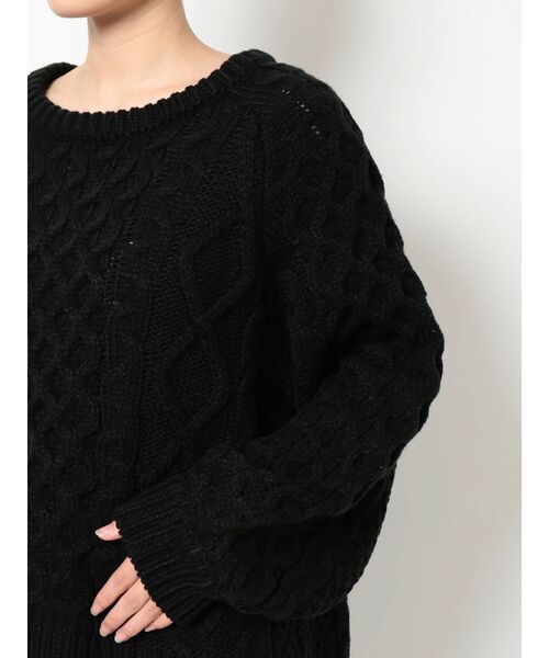 dazzlin(ダズリン)の「ケーブルカジュアルニットップス(ニット/セーター・レディース・オフホワイト/ブラック・FREE)」の22枚目の写真