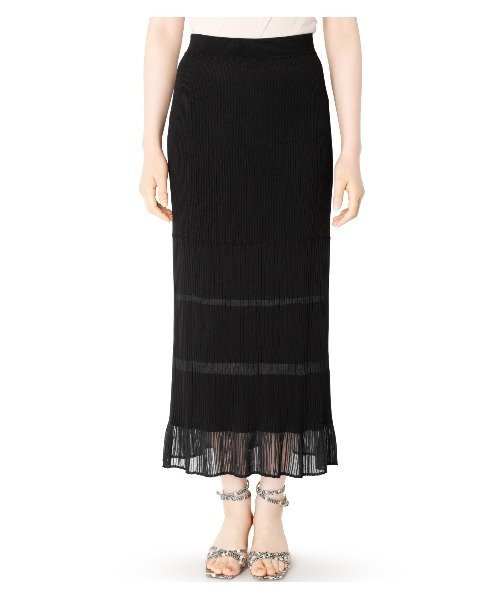 るん　LECIELBLEU Strip Form Knit Skirt LE CIEL BLEU（ルシェルブルー）の「ストリップフォームニット
