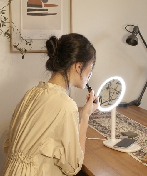 セール】【CoCo:LO】 beauty actress MIRROR gray / 女優ミラー LED