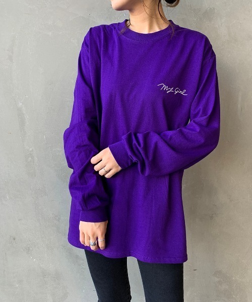 SCREEN STARS（スクリーンスターズ）の「[SCREEN STARS/スクリーンスターズ] 別注ガールプリントTシャツ（Tシャツ/カットソー・レディース・ホワイト/パープル・S/M/L）」の13枚目の写真