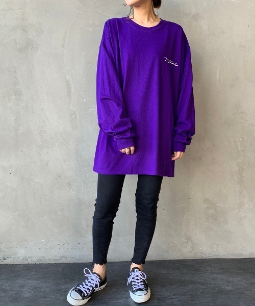 SCREEN STARS（スクリーンスターズ）の「[SCREEN STARS/スクリーンスターズ] 別注ガールプリントTシャツ（Tシャツ/カットソー・レディース・ホワイト/パープル・S/M/L）」の10枚目の写真