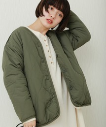 n'ee-ne | リバーシブル　ボア×キルティングブルゾン(ブルゾン)