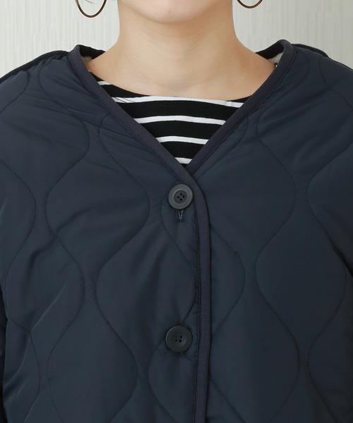 n'ee-ne(ネーネ)の「リバーシブル ボア×キルティングブルゾン(ブルゾン・レディース・ブラック/カーキ/ベージュ/ネイビー・L/M)」の12枚目の写真