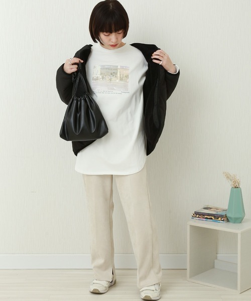 n'ee-ne(ネーネ)の「リバーシブル ボア×キルティングブルゾン(ブルゾン・レディース・ブラック/カーキ/ベージュ/ネイビー・L/M)」の10枚目の写真