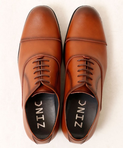 ZINC(ジンク)の「ZINC 本革 軽量内羽根ストレートチップ オックスフォードシューズ(ドレスシューズ・メンズ・ブラウン/ブラック・46/42/41/40/43/45/39/44)」の2枚目の写真