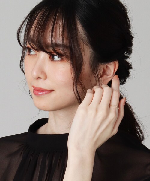 COCOSHNIK（ココシュニック）の「K10キヘイチェーン リング（リング・レディース・ホワイト系その他7・10号/13号/16号）」の4枚目の写真