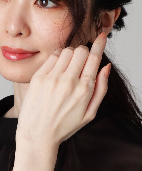 COCOSHNIK（ココシュニック）の「K10キヘイチェーン リング（リング・レディース・ホワイト系その他7・10号/13号/16号）」の14枚目の写真