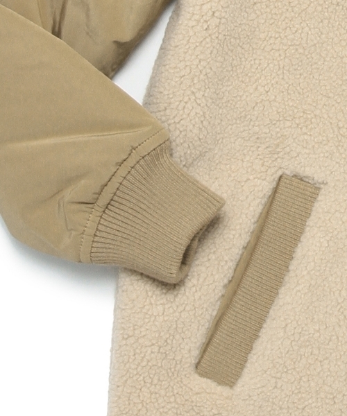 Ray BEAMS（レイビームス）の「Ray BEAMS / ボア タフタ ZIP コート（その他アウター・レディース・ブラック/ベージュ・1/0）」の17枚目の写真