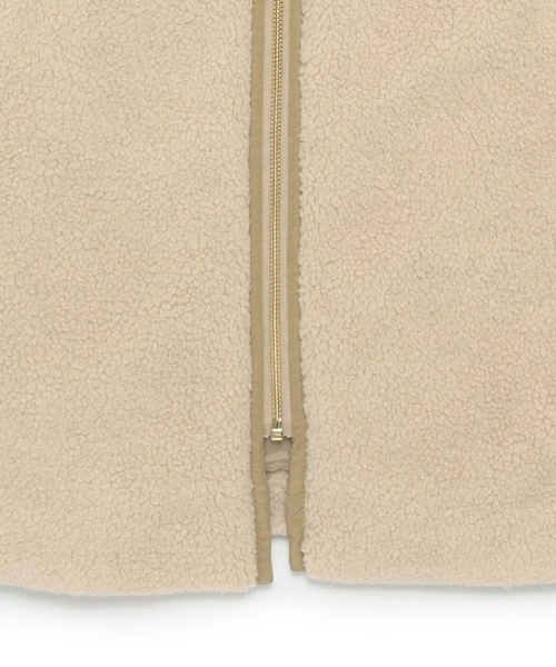 Ray BEAMS（レイビームス）の「Ray BEAMS / ボア タフタ ZIP コート（その他アウター・レディース・ブラック/ベージュ・1/0）」の18枚目の写真